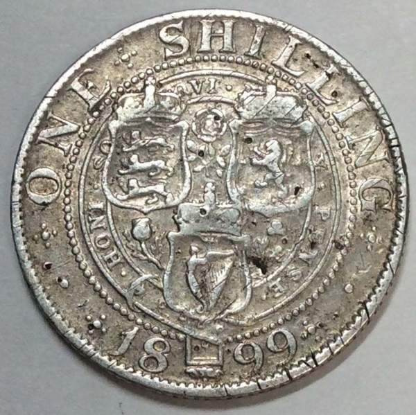 Монета 1 шиллинг 1899 года Великобритания Монета 1 шиллинг 1899 года Великобритания