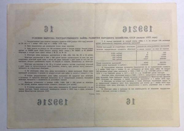 Облигация 100 рублей 1955 года - Государственный заем развития народного хозяйства СССР Облигация 100 рублей 1955 года - Государственный заем развития народного хозяйства СССР