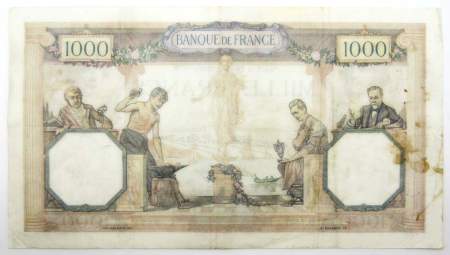 Банкнота 1000 франков 1931 года Франция