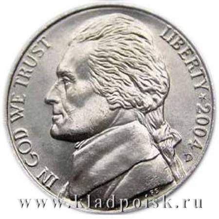 Монета 5 центов Корабль Льюиса и Кларка