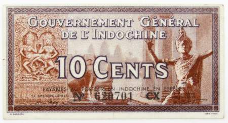 Банкнота 10 центов 1939 года, Французский Индокитай