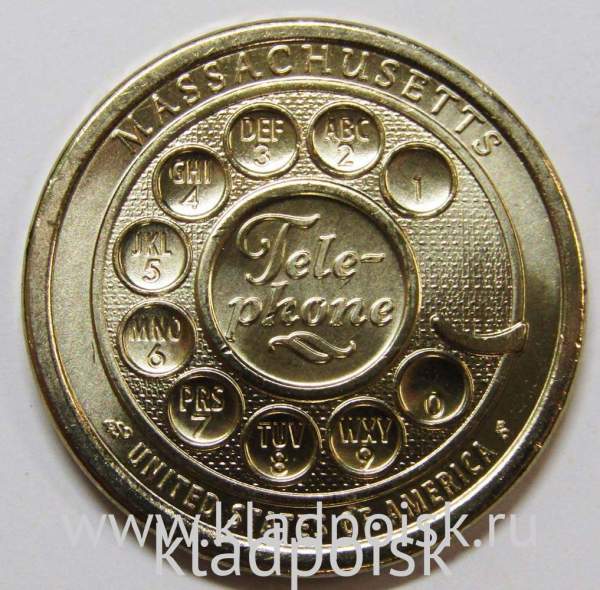 Монета 1 доллар США, Первый дисковой номеронабиратель, телефон, из серии Американские инновации и новаторы (2020) D