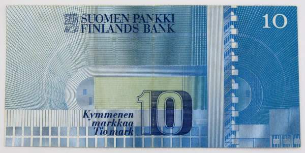 Банкнота 10 марок 1986 года Финляндия, арт 5