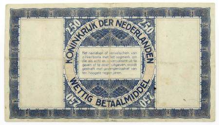 Банкнота 2 1/2 гульдена 1938 года Нидерланды, арт 3