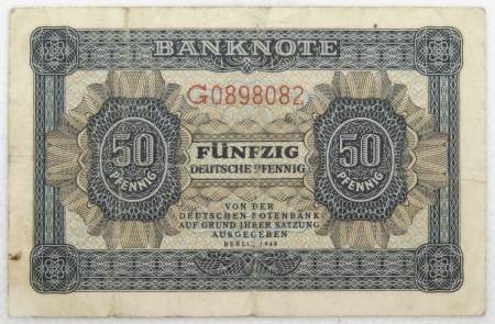 Банкнота 50 пфеннигов 1948 года ФРГ