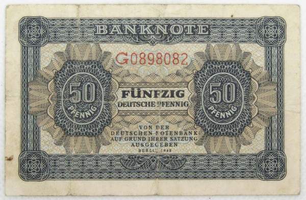 Банкнота 50 пфеннигов 1948 года ФРГ