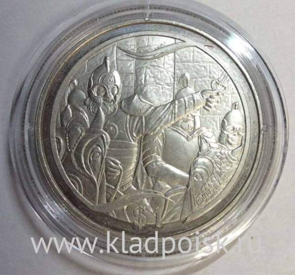 Монета 1 доллар Новая Зеландия 2003, Военное дело, серебро