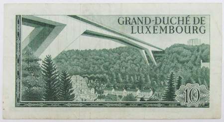 10 франков 1967 года Люксембург