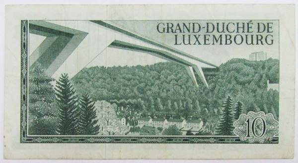 10 франков 1967 года Люксембург 10 франков 1967 года Люксембург