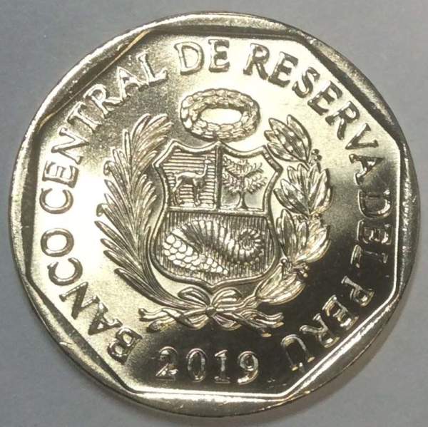 Монета Перу 1 соль Желтохвостая обезьяна, 2019