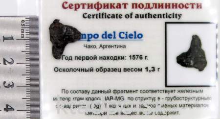 Осколок метеорита Campo del Cielo, арт 10