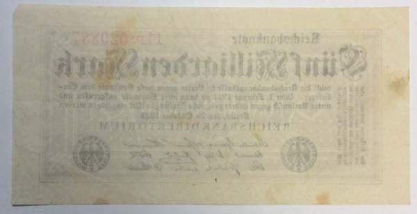 Банкнота 5 миллиардов марок 1923 года - Веймарская Республика