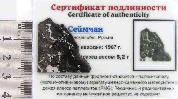 Спил метеорита Сеймчан арт 39 Спил метеорита Сеймчан арт 39
