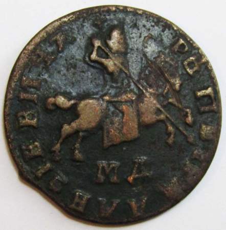 Монета 1 копейка Российской Империи 1710 (Петр I) МД, арт 2