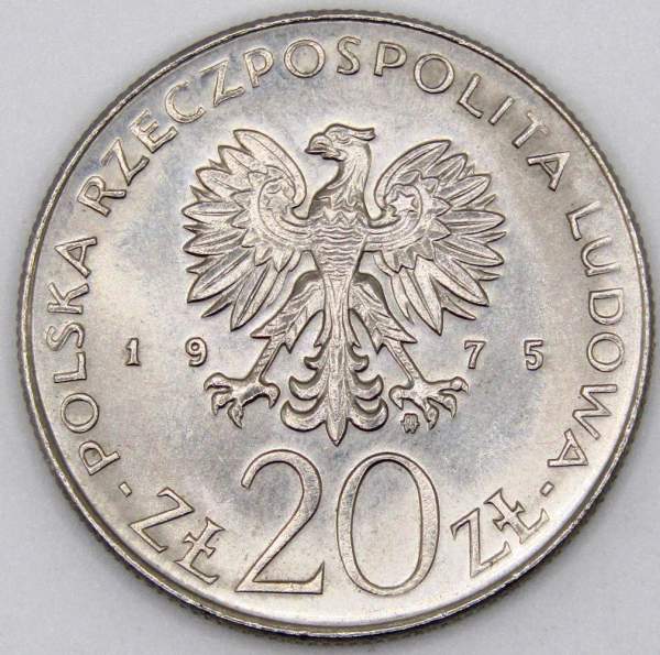 Монета 20 злотых Польша, Международный год женщины, 1975, арт 3