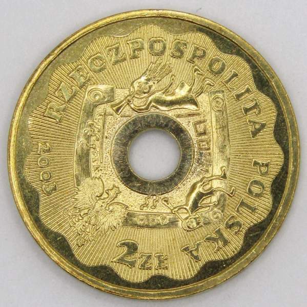 Монета 2 злотых Польша 2003 - 10 лет Большому Благотворительному Рождественскому оркестру