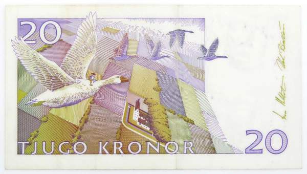 Банкнота 20 крон 1997-2008 гг. Швеция