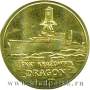 Монета 2 злотых Польша Легкий крейсер Дракон 2012