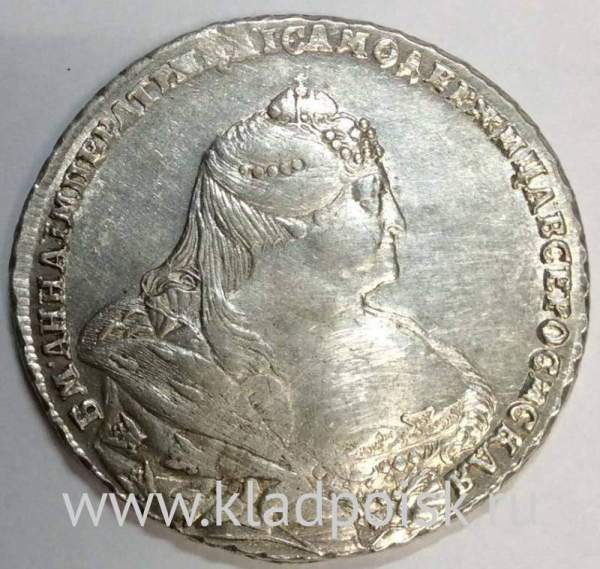 Монета рубль 1738 г. Российская Империя, Анна Иоанновна