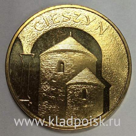 Монета 2 злотых Польша Город Цешин из серии Древние города Польши, 2005