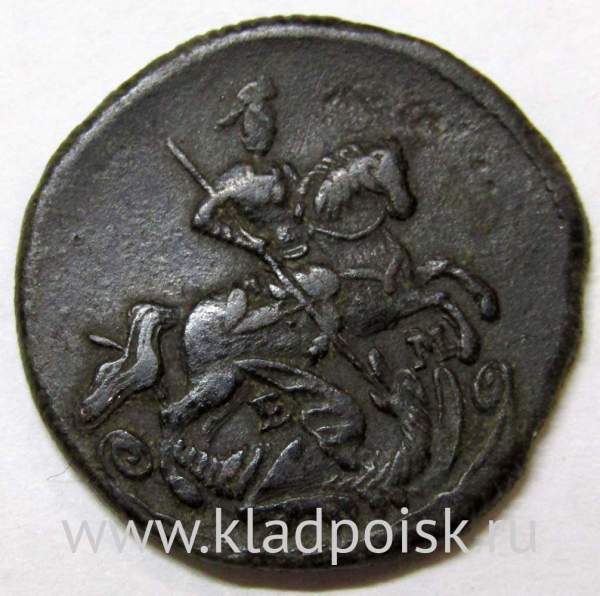 Монета 1 денга 1766 года ЕМ, Российская Империя, Екатерина II