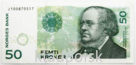 Банкнота 50 крон 2015 года Норвегия