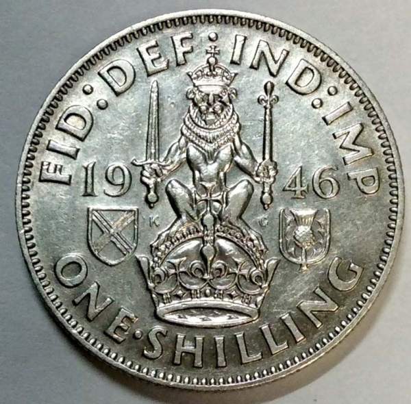 Монета 1 шиллинг 1946 года Великобритания Монета 1 шиллинг 1946 года Великобритания
