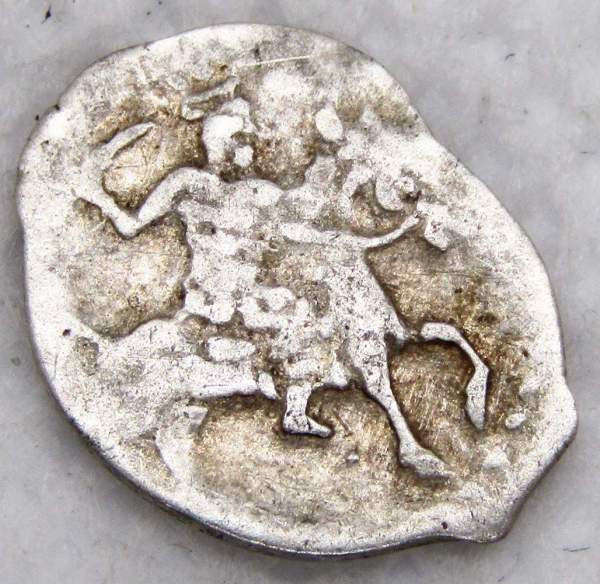 Денга серебро Фёдор Иванович (чешуя), 1584-1598 гг., Москва, арт 2