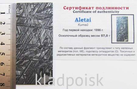 Спил метеорита Aletai, арт 16