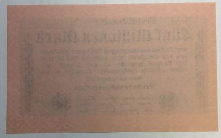 Банкнота 5 миллионов марок 1923 года - Веймарская Республика
