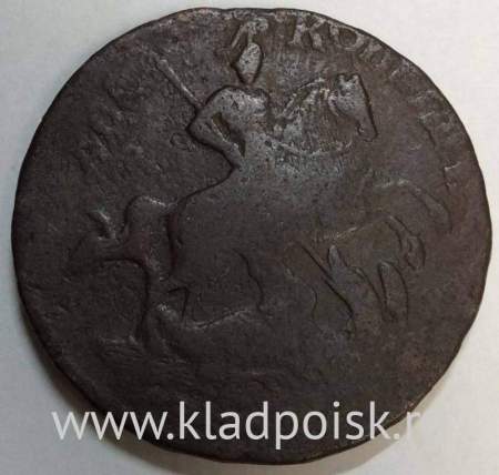 Монета 2 копейки 1759 года, Российская Империя, Елизавета I, арт 3 Монета 2 копейки 1759 года, Российская Империя, Елизавета I, арт 3