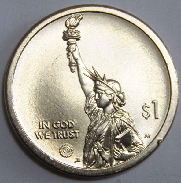 Монета 1 доллар США, Теннесси, Администрация долины Теннесси и Язык Чероки (2022) D