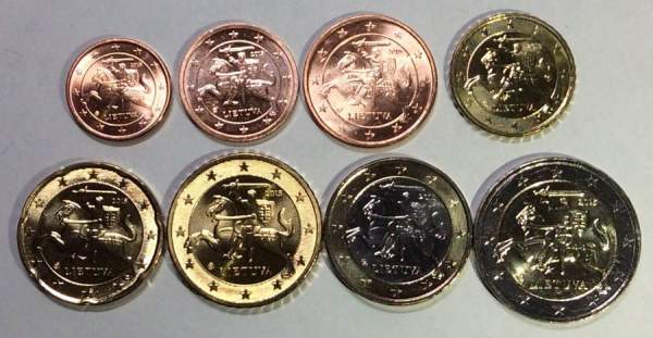 Годовой набор монет Евро Литва 2015