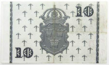 Банкнота 10 крон 1957 года Швеция