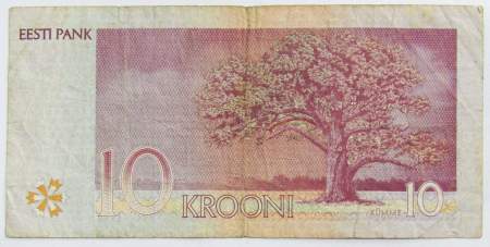 Банкнота 10 крон 1994 года Эстония