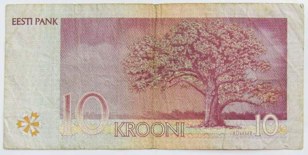 Банкнота 10 крон 1994 года Эстония