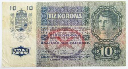 Банкнота 10 крон 1915 года Австрия, арт 3