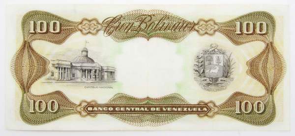 Банкнота Венесуэла 100 боливаров 1998 года