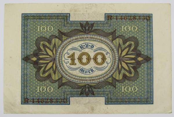 Банкнота 100 марок 1920 года - Веймарская Республика, арт 2
