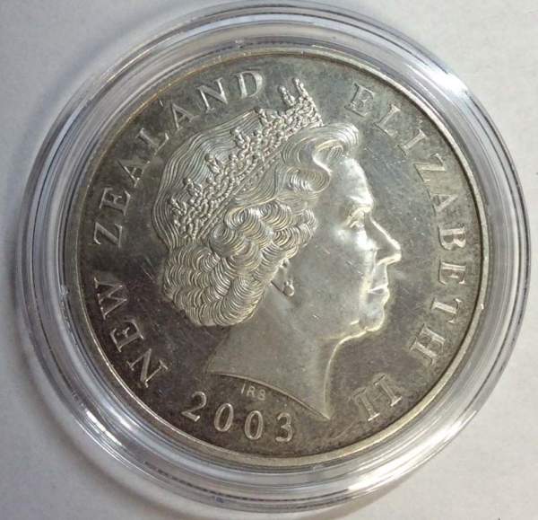 Монета 1 доллар Новая Зеландия 2003, Военное дело, серебро