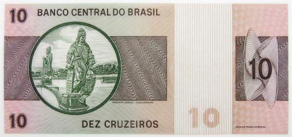 Банкнота Бразилия 10 крузейро 1979 года