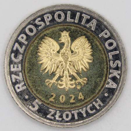 Монета 5 злотых Польша Бенедиктинское аббатство в Тынце из серии Открой для себя Польшу, 2024