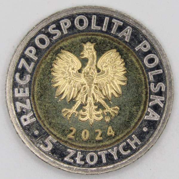 Монета 5 злотых Польша Бенедиктинское аббатство в Тынце из серии Открой для себя Польшу, 2024