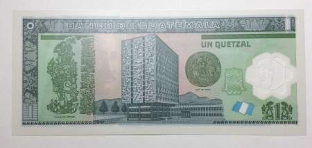 Полимерная банкнота Гватемала 1 кетсаль 2012 года