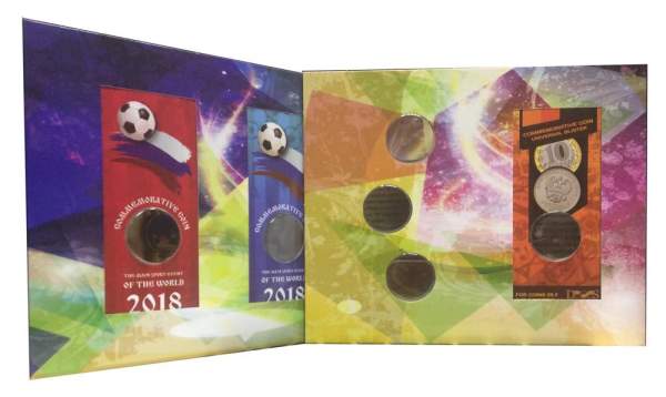 Тематический альбом для монет достоинством 25 рублей и банкноты «Чемпионат мира по футболу в России» Тематический альбом для монет достоинством 25 рублей и банкноты «Чемпионат мира по футболу в России»