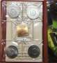 Набор монет 5 марок 1987 ГДР, 750 лет Берлину, 4 монеты и жетон, в альбоме