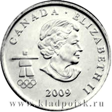 Монета  25 центов Канада, Олимпиада 2010 год Ванкувер – Конькобежный спорт