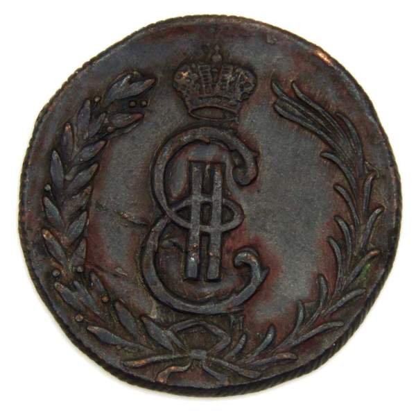 Монета 2 копейки Российской империи 1778 г. КМ. Екатерина II Сибирская монета