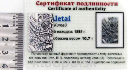 Подвеска из метеорита Aletai, арт 4 Подвеска из метеорита Aletai, арт 4