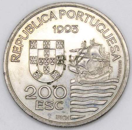Монета 200 эскудо 1993 года, Японская миссия в Европе 1582-1590, Португалия
